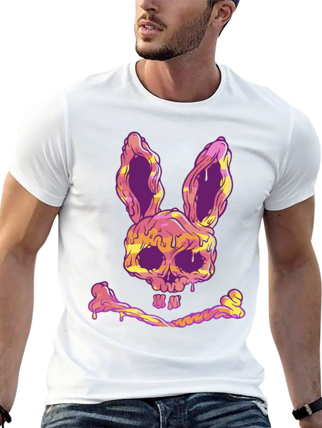 Skull Bunny T-Shirt - Edgy Graphic Tee