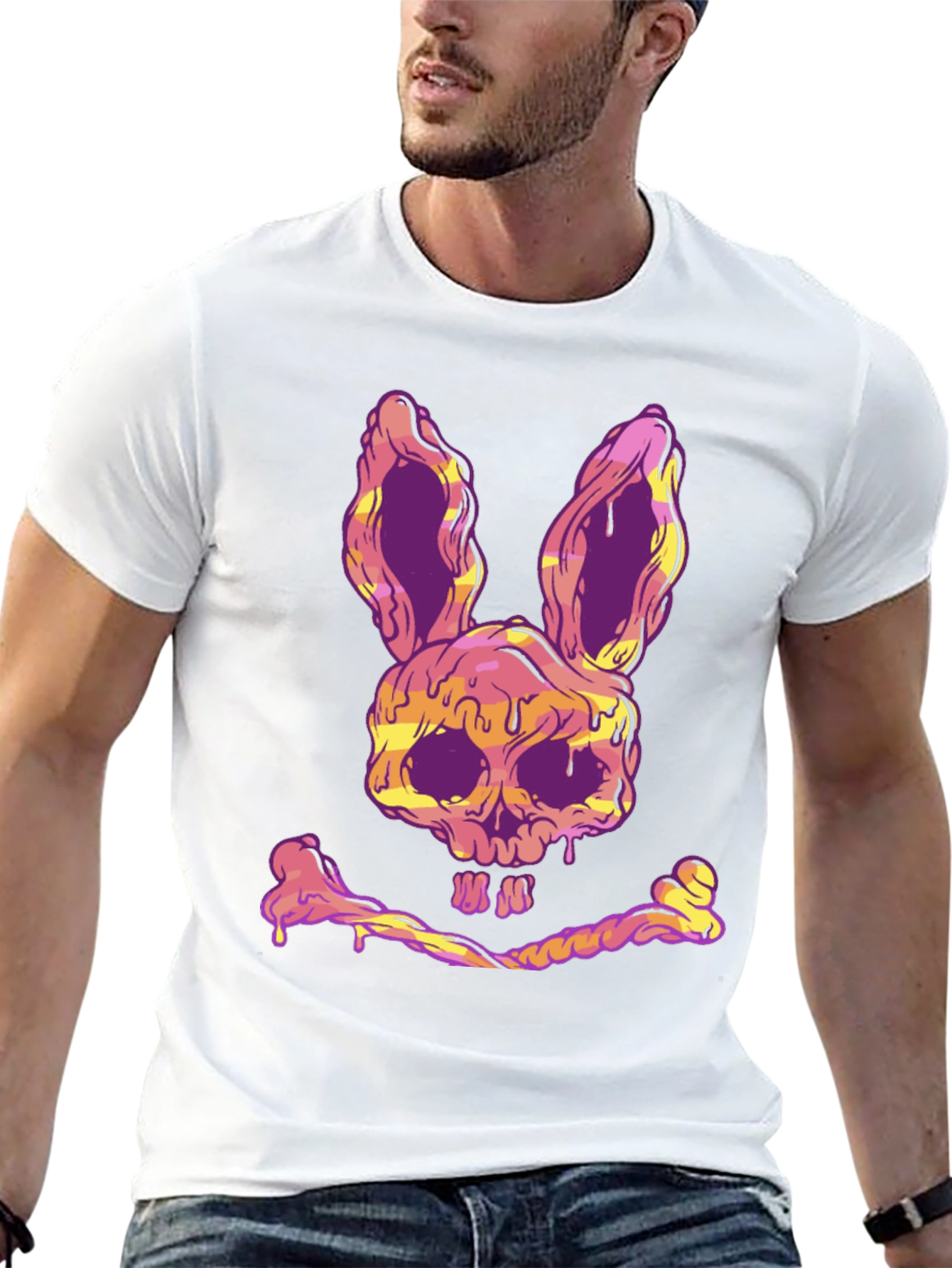 Skull Bunny T-Shirt - Edgy Graphic Tee