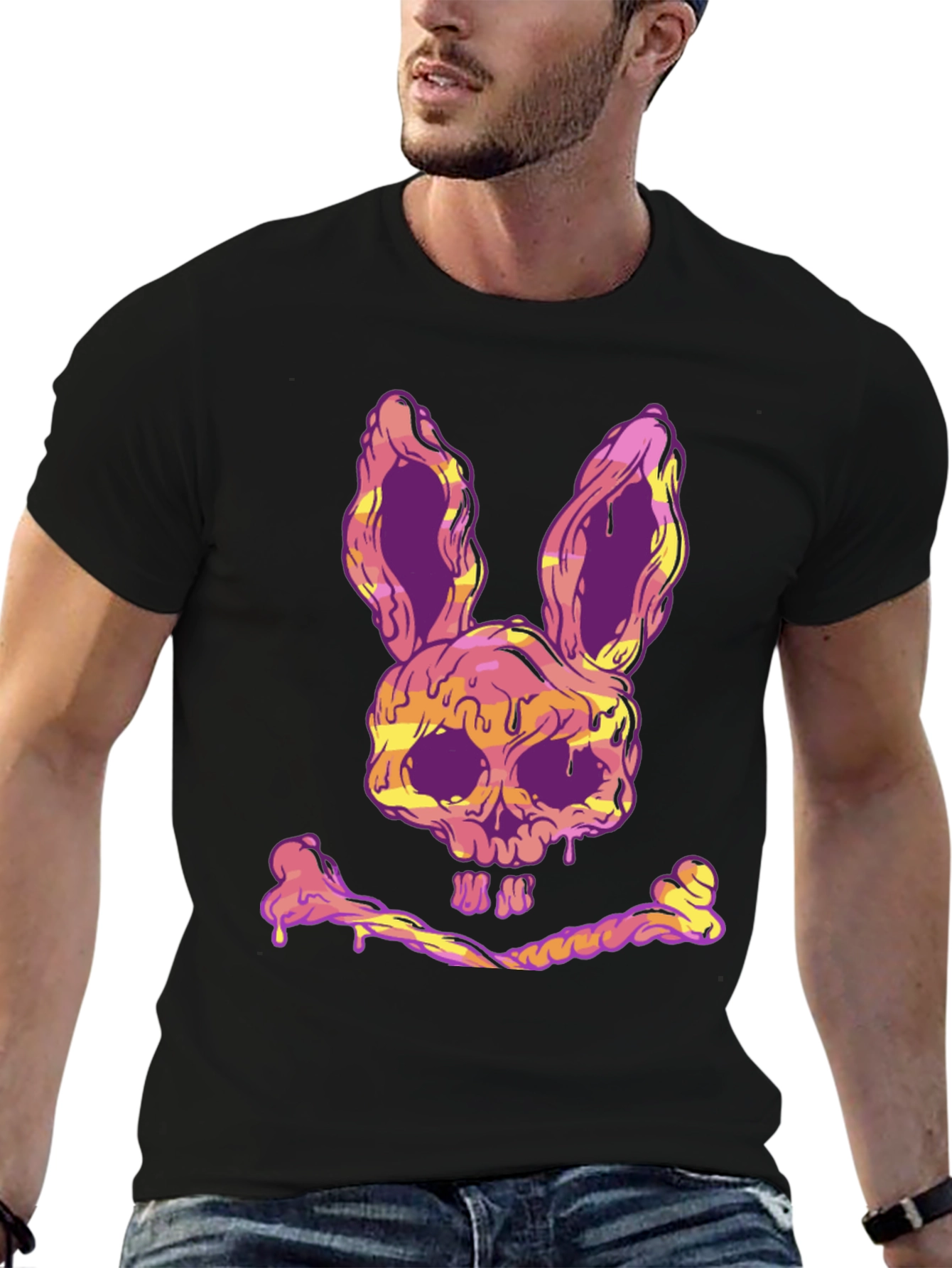 Skull Bunny T-Shirt - Edgy Graphic Tee