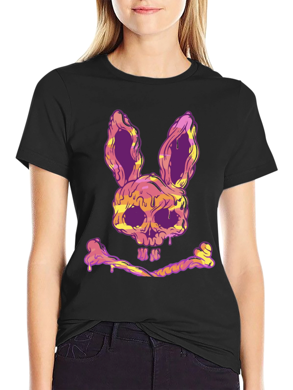 Skull Bunny T-Shirt - Edgy Graphic Tee