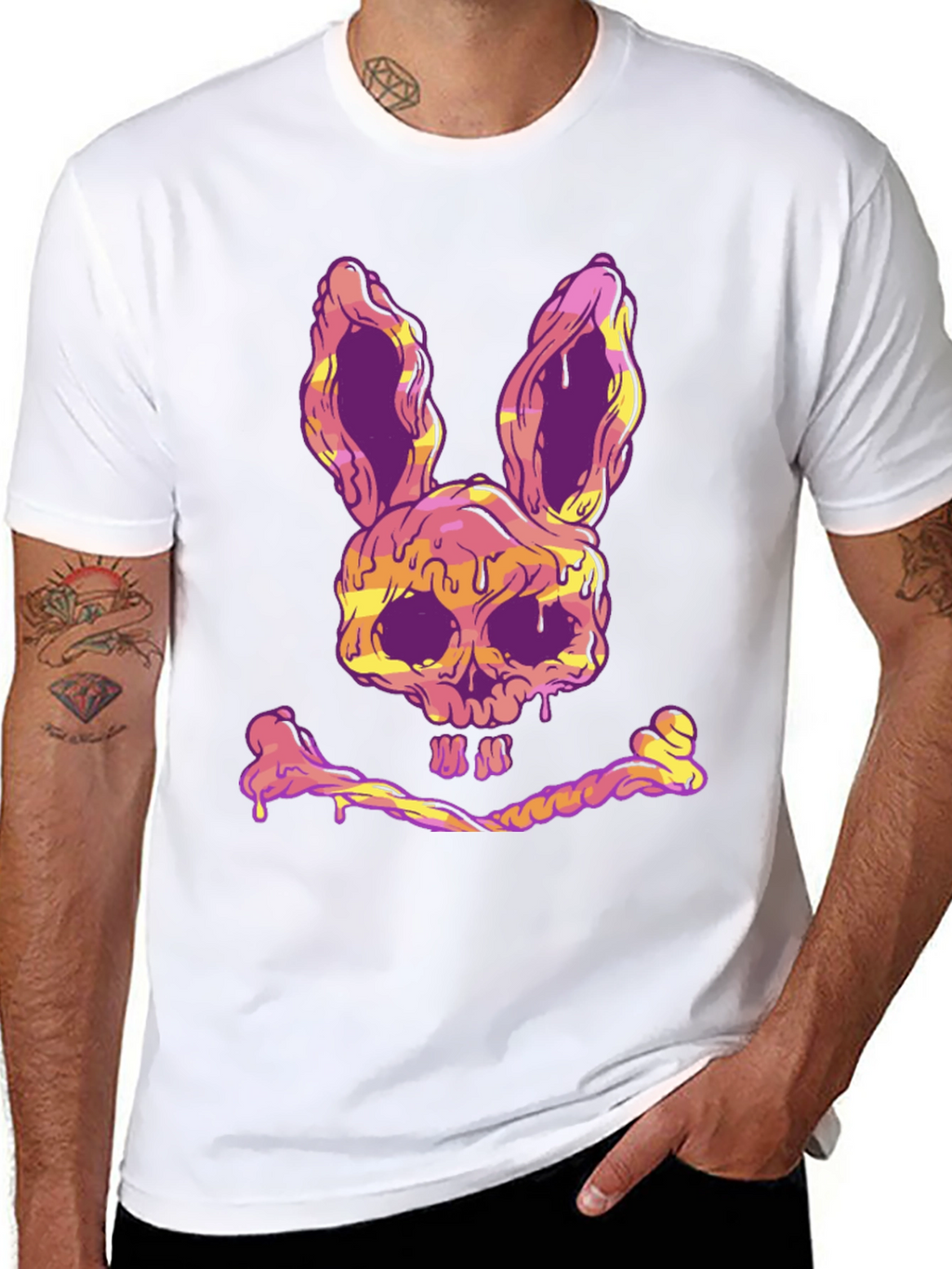 Skull Bunny T-Shirt - Edgy Graphic Tee
