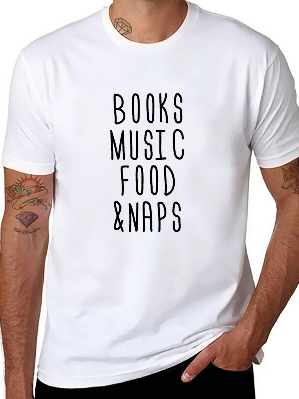 Books Music Food & Naps T-Shirt