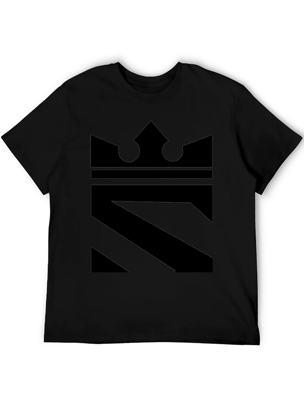Crown Graphic Black T-Shirt - Modern Style