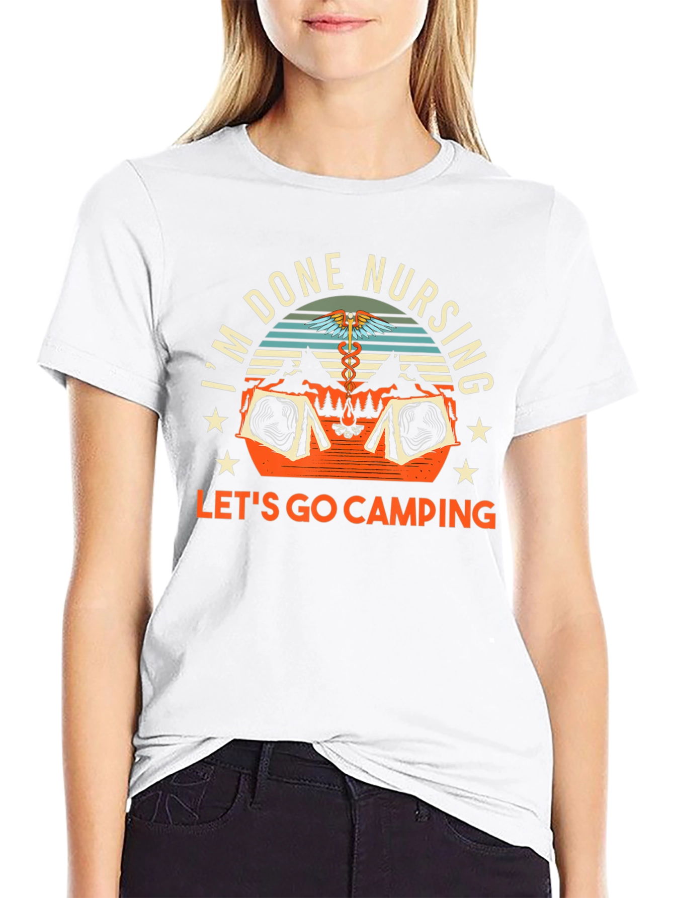 Done Nursing Lets Go Camping T-Shirt