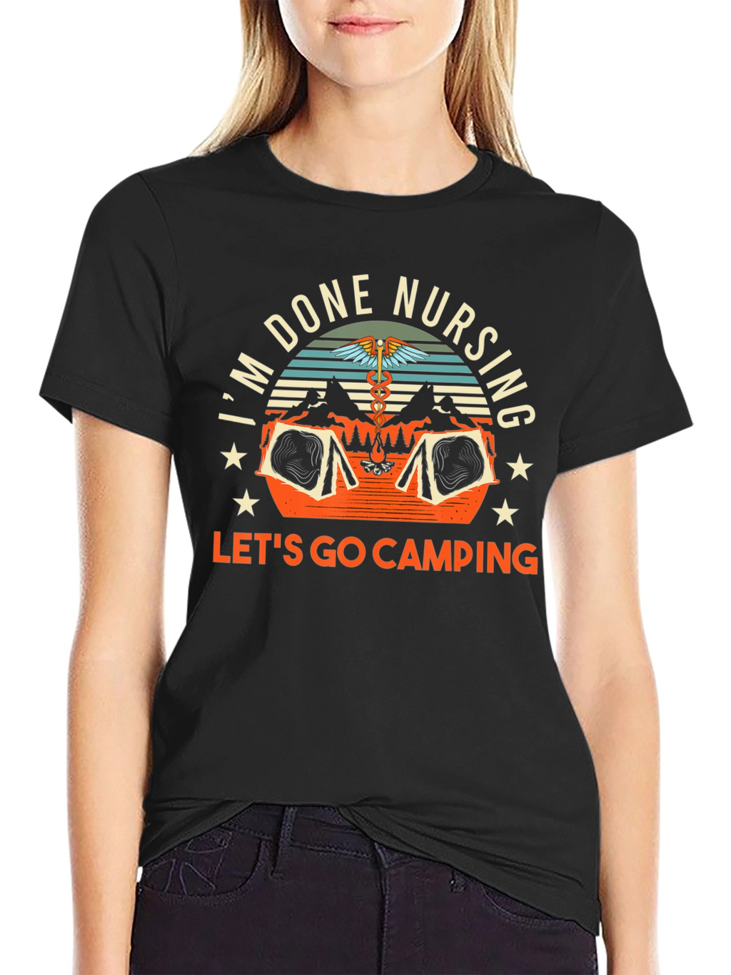Done Nursing Lets Go Camping T-Shirt