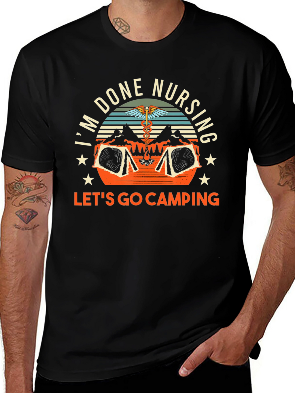 Done Nursing Lets Go Camping T-Shirt