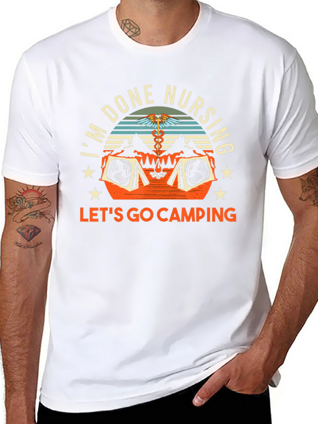 Done Nursing Lets Go Camping T-Shirt