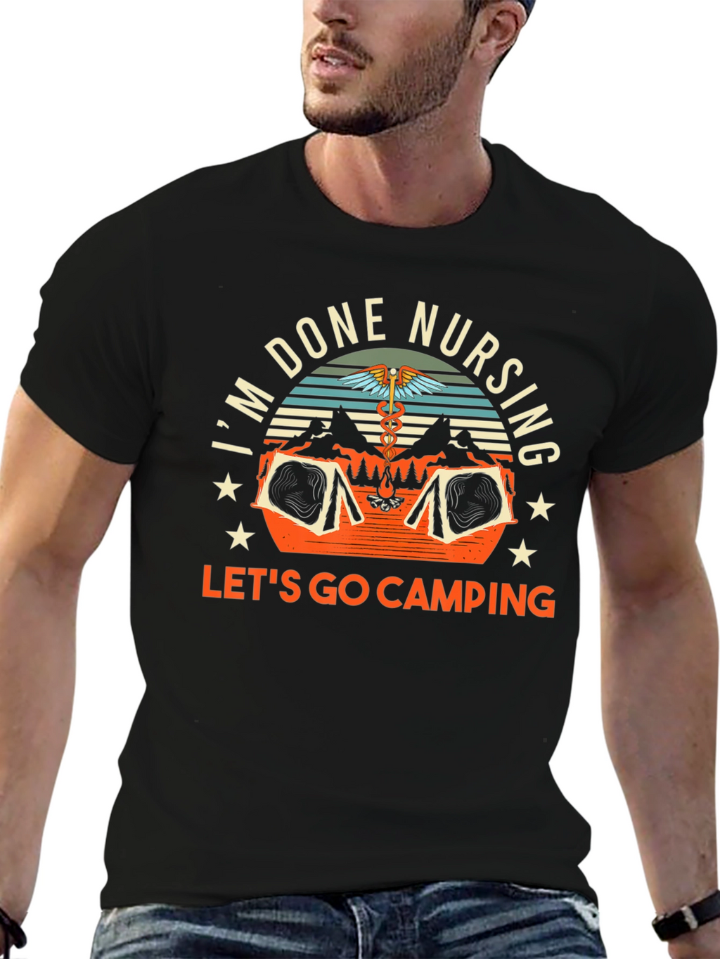 Done Nursing Lets Go Camping T-Shirt