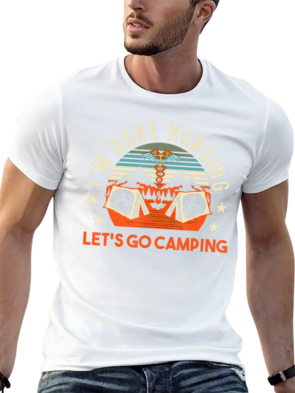 Done Nursing Lets Go Camping T-Shirt