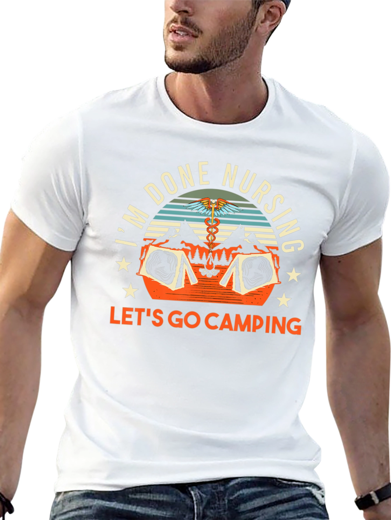 Done Nursing Lets Go Camping T-Shirt