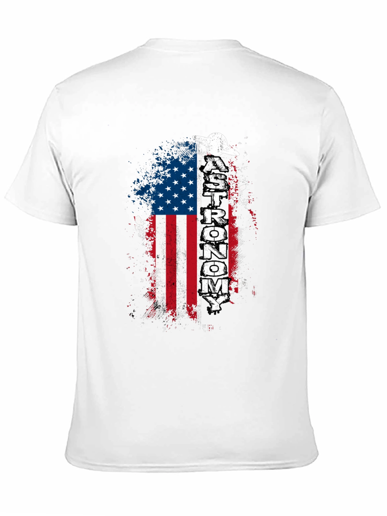Astronomy American Flag Graphic T-Shirt