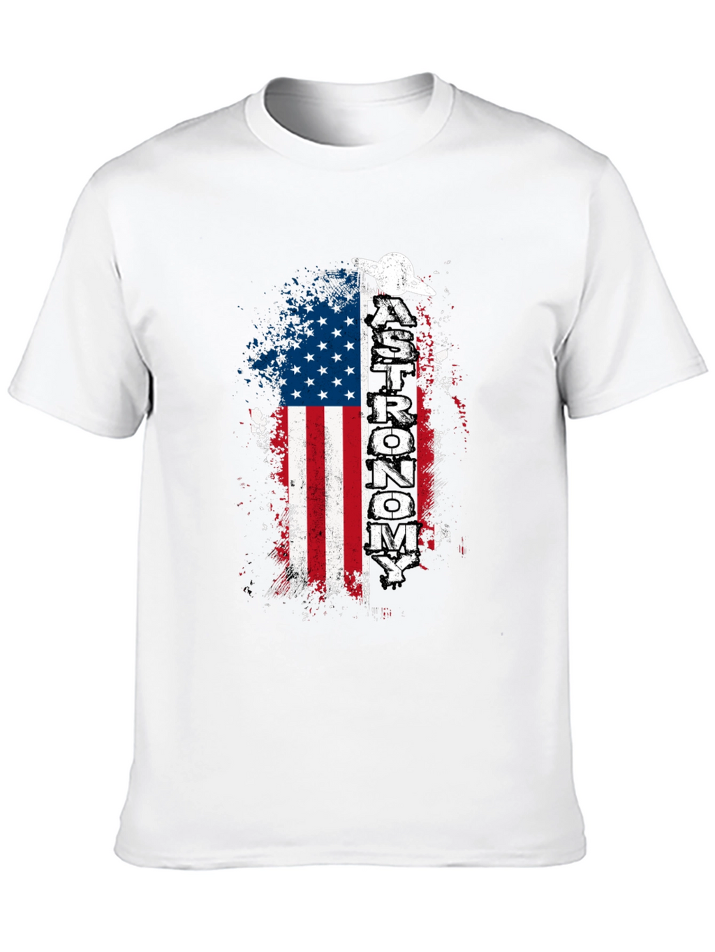 Astronomy American Flag Graphic T-Shirt