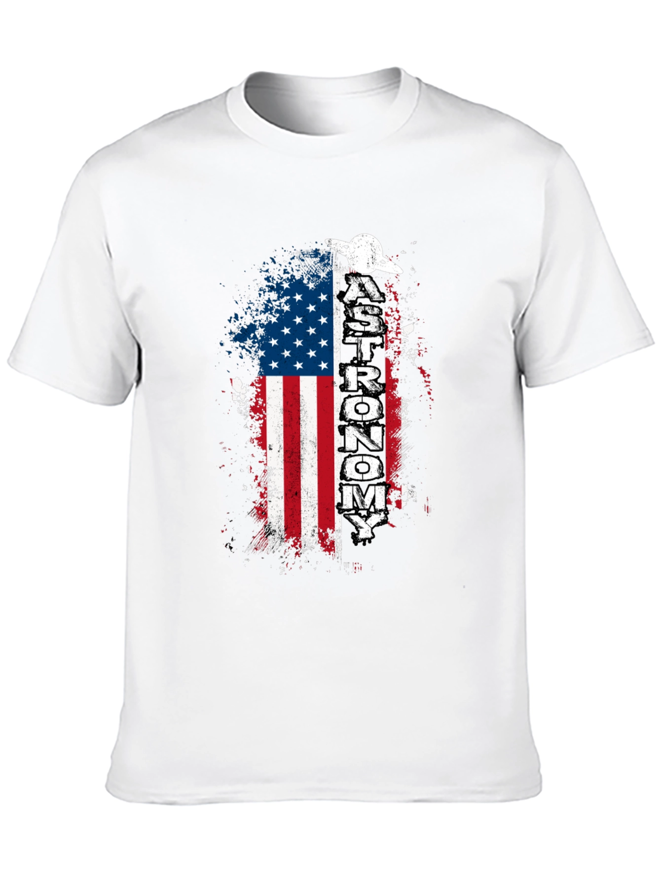 Astronomy American Flag Graphic T-Shirt