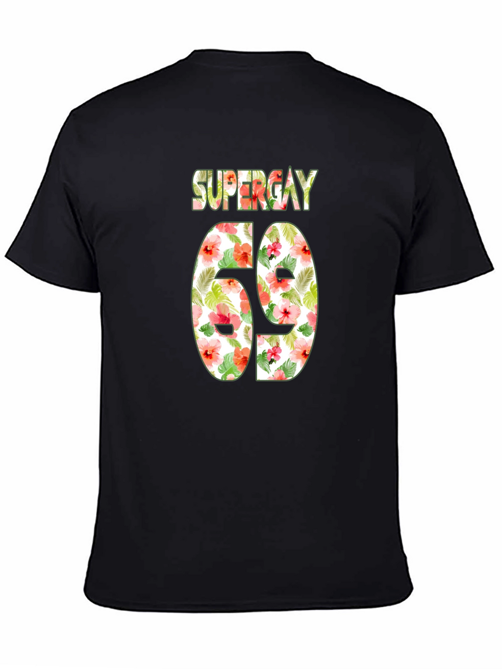 Super Gay 69 Floral Print T-Shirt