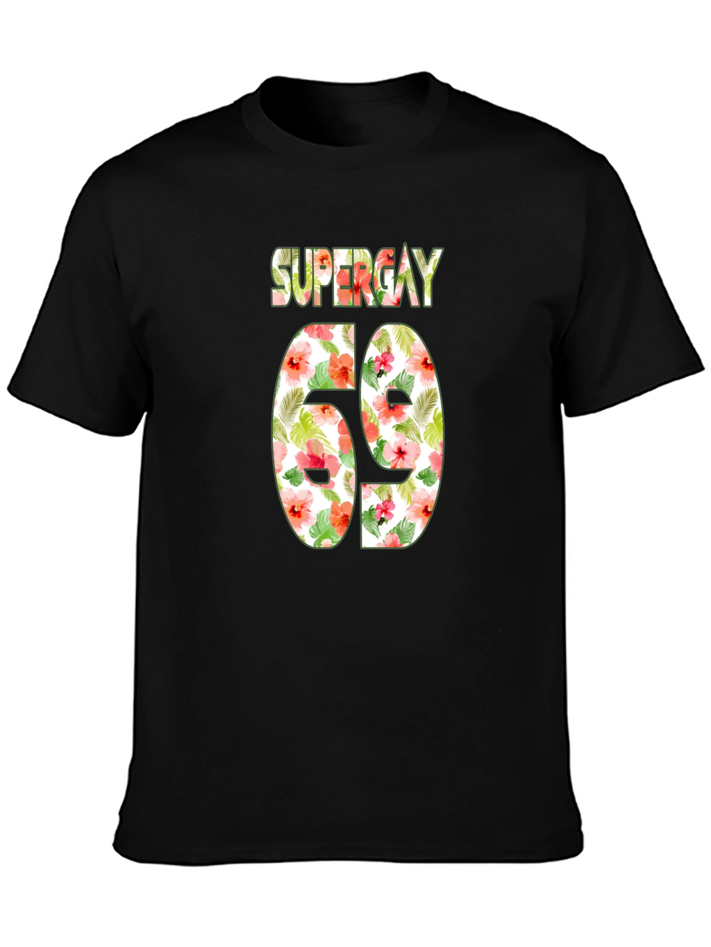Super Gay 69 Floral Print T-Shirt