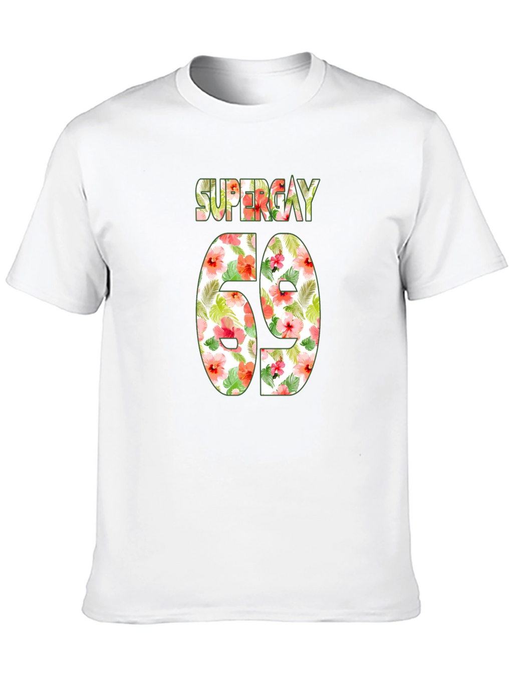 Super Gay 69 Floral Print T-Shirt