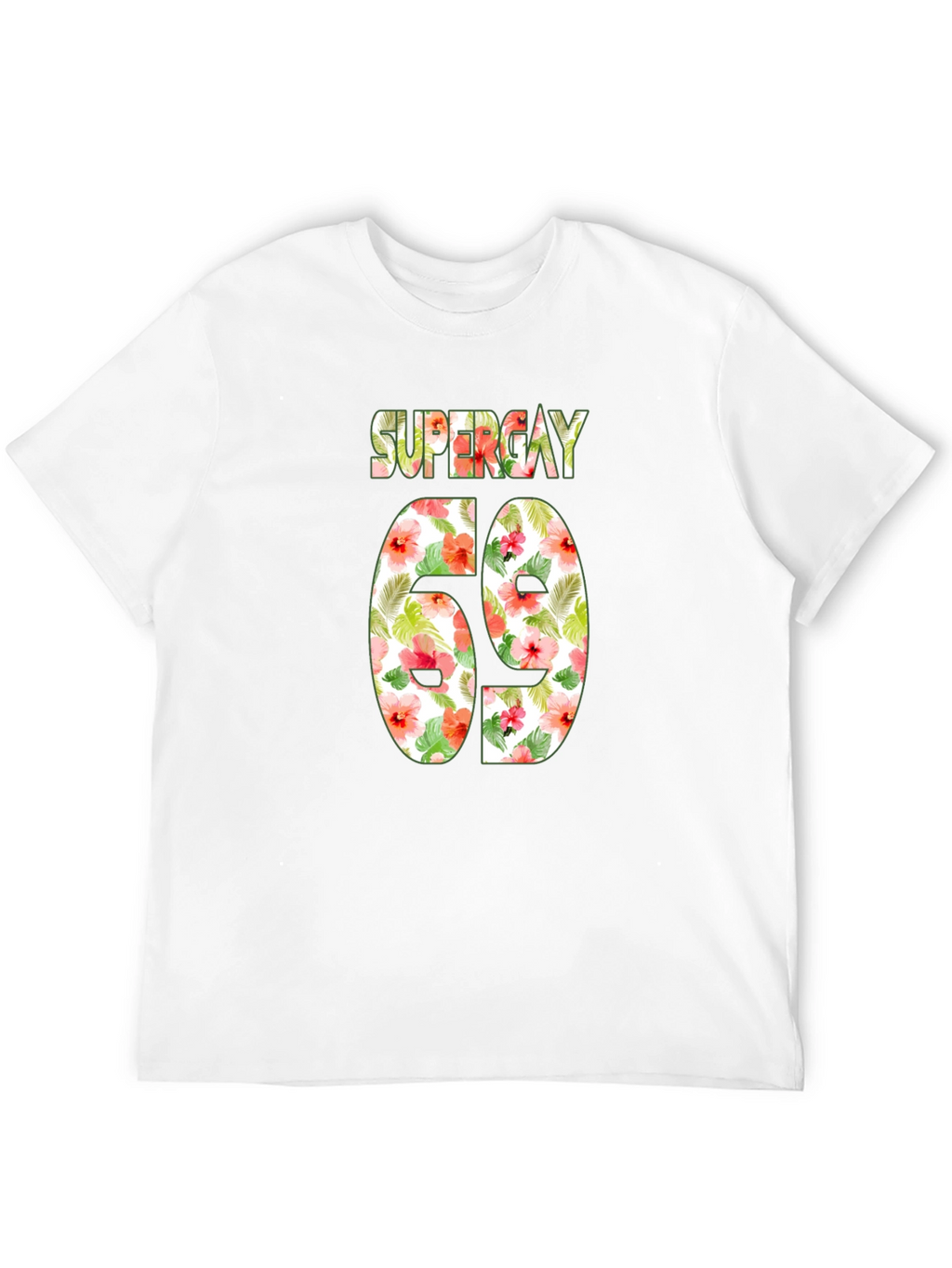 Super Gay 69 Floral Print T-Shirt