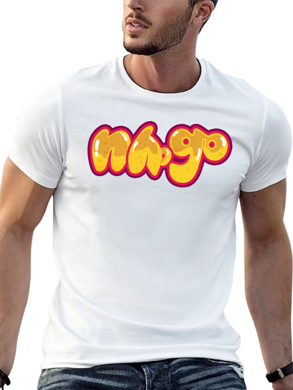 Black Graphic Tee - Cartoon Graffiti Style Print