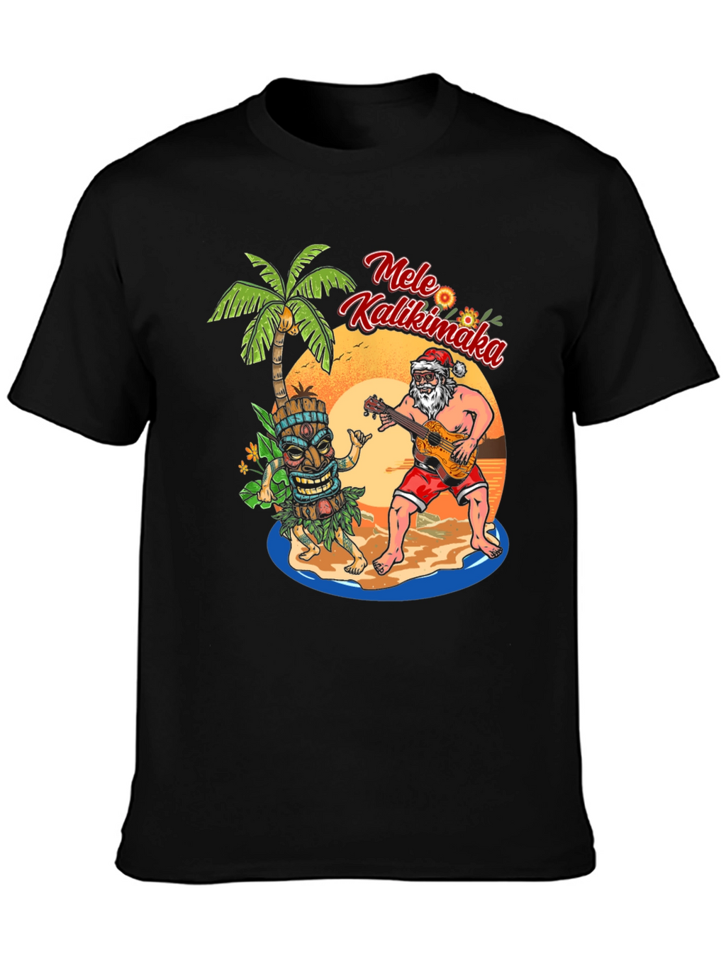 Mele Kalikimaka Santa Tee