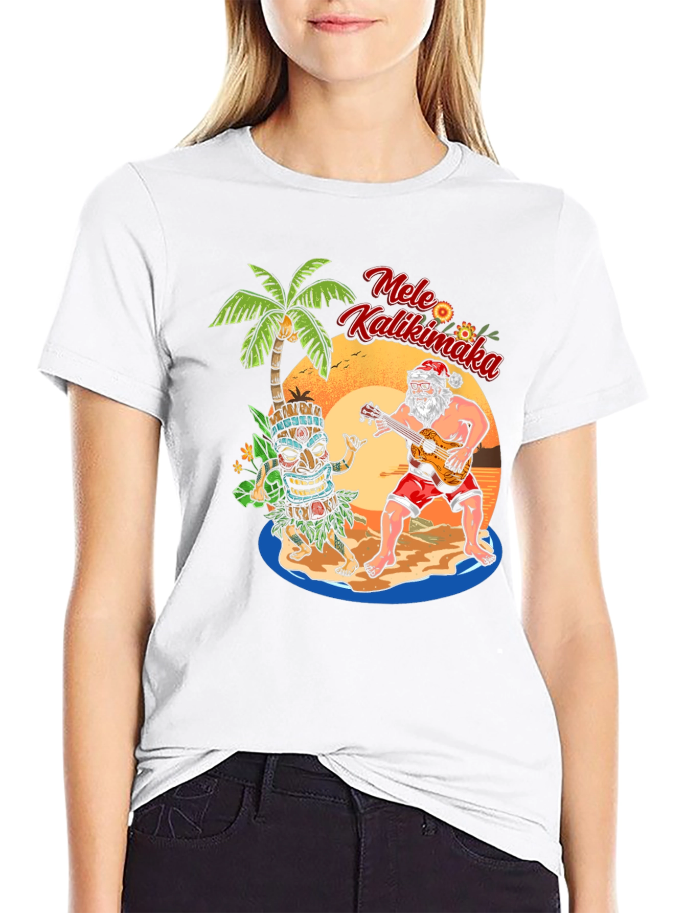 Mele Kalikimaka Santa Tee
