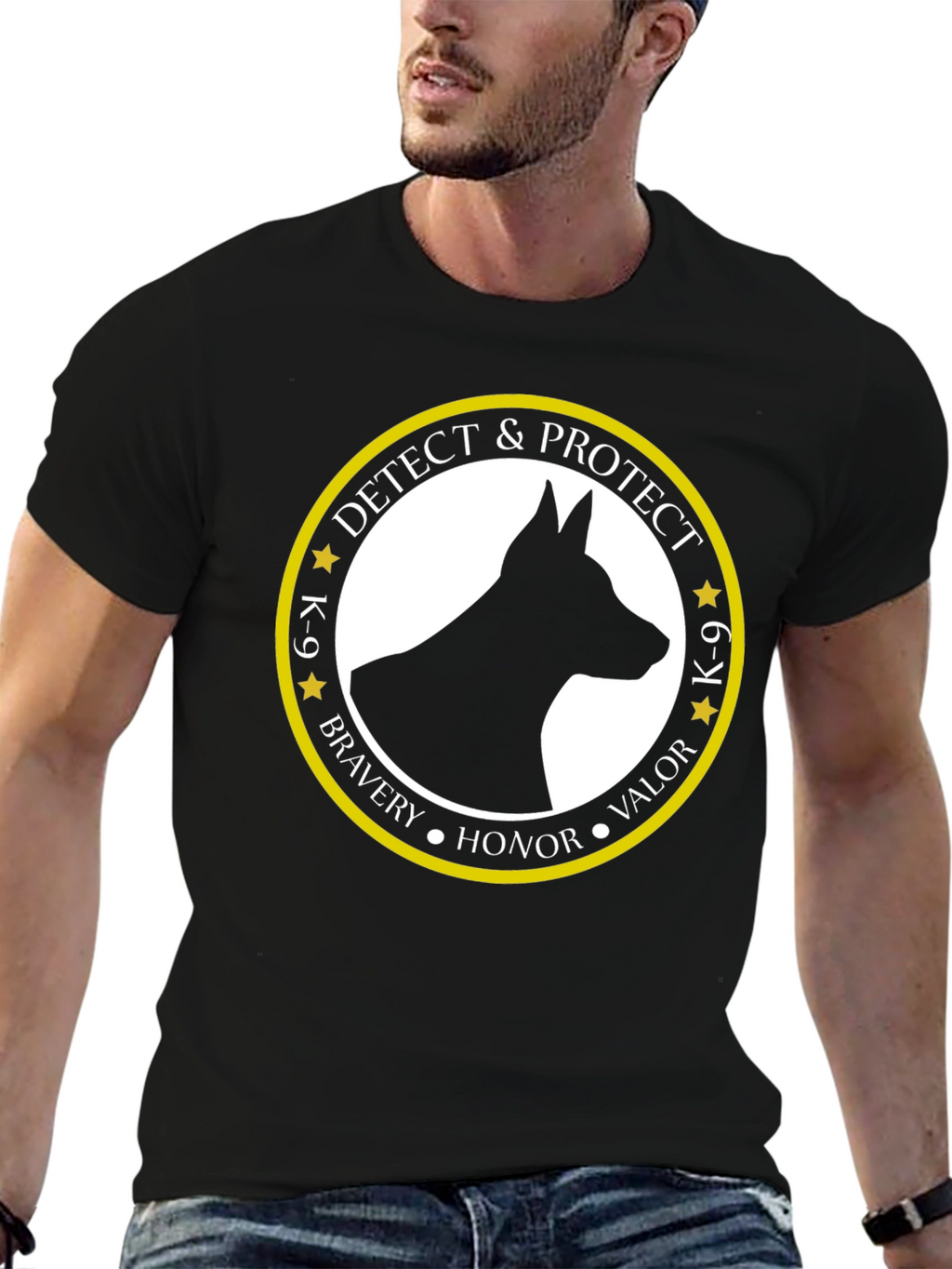 K-9 Detect & Protect Dog T-Shirt - Black
