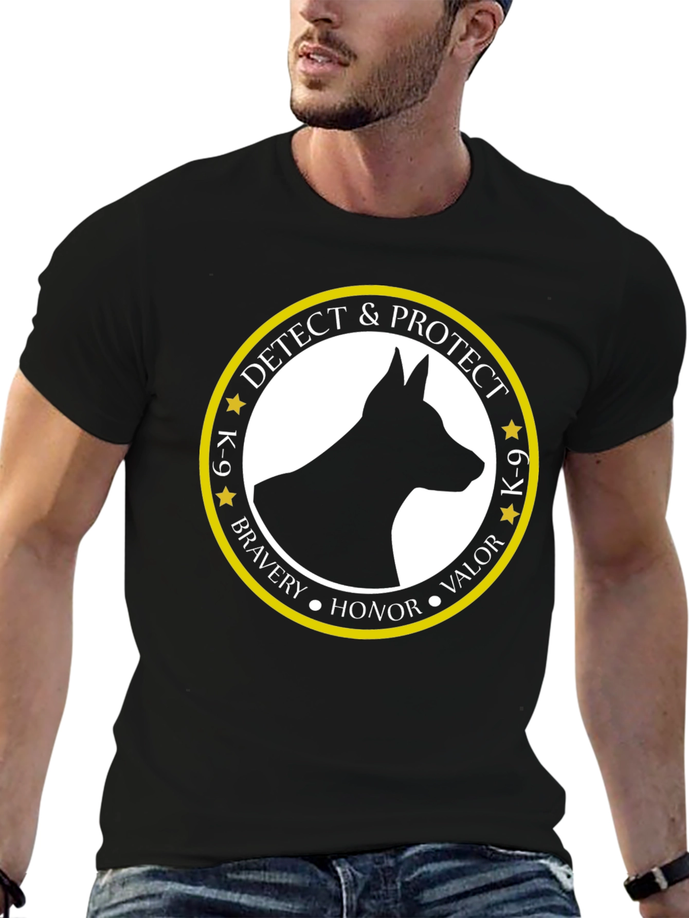 K-9 Detect & Protect Dog T-Shirt - Black