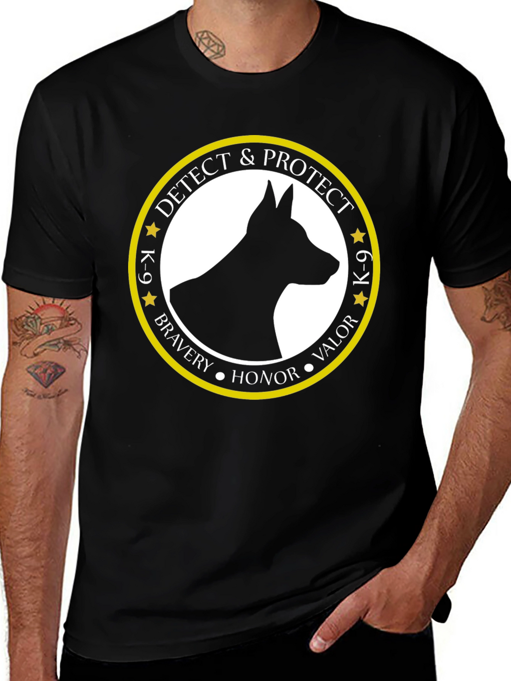 K-9 Detect & Protect Dog T-Shirt - Black