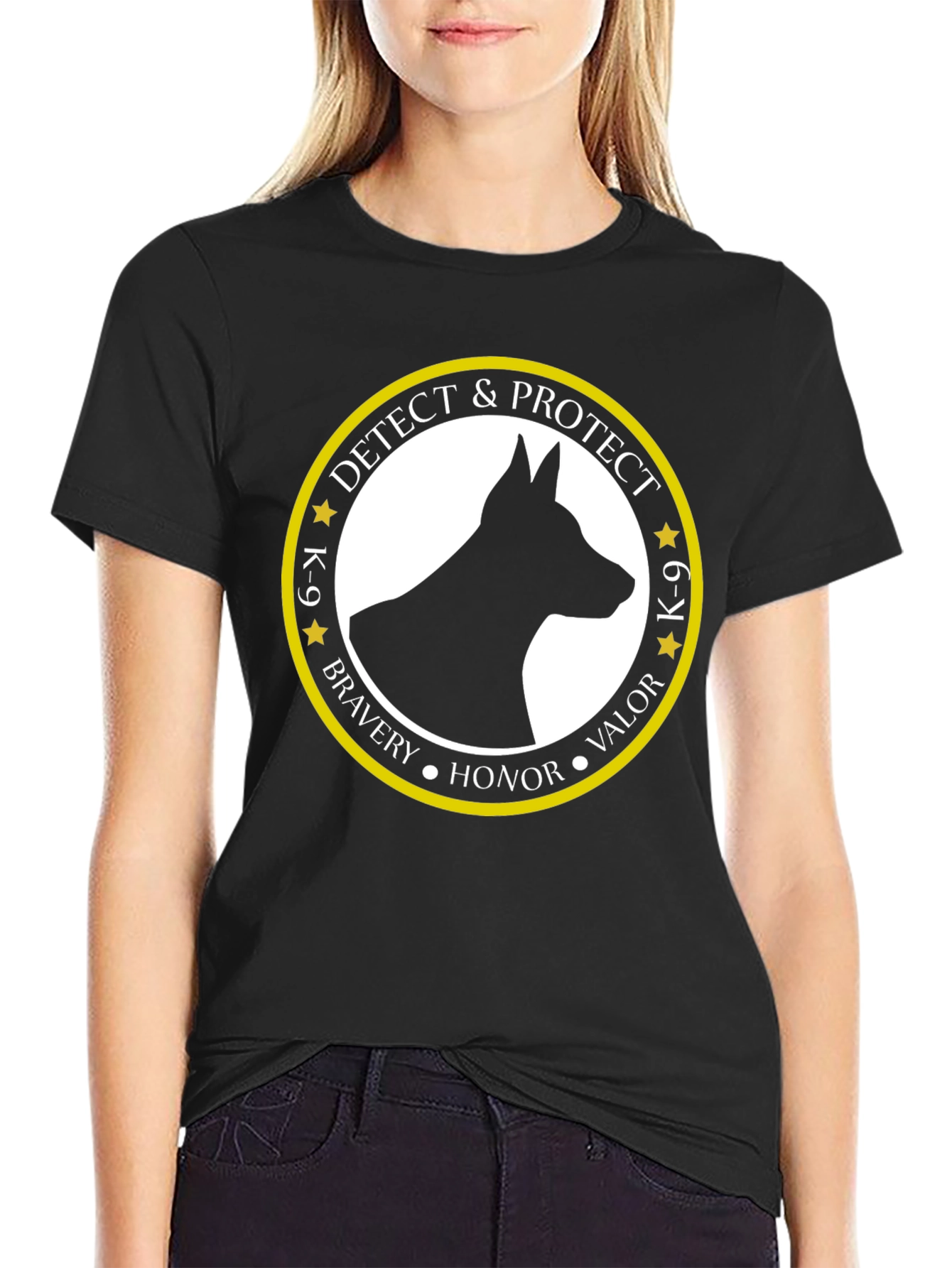 K-9 Detect & Protect Dog T-Shirt - Black
