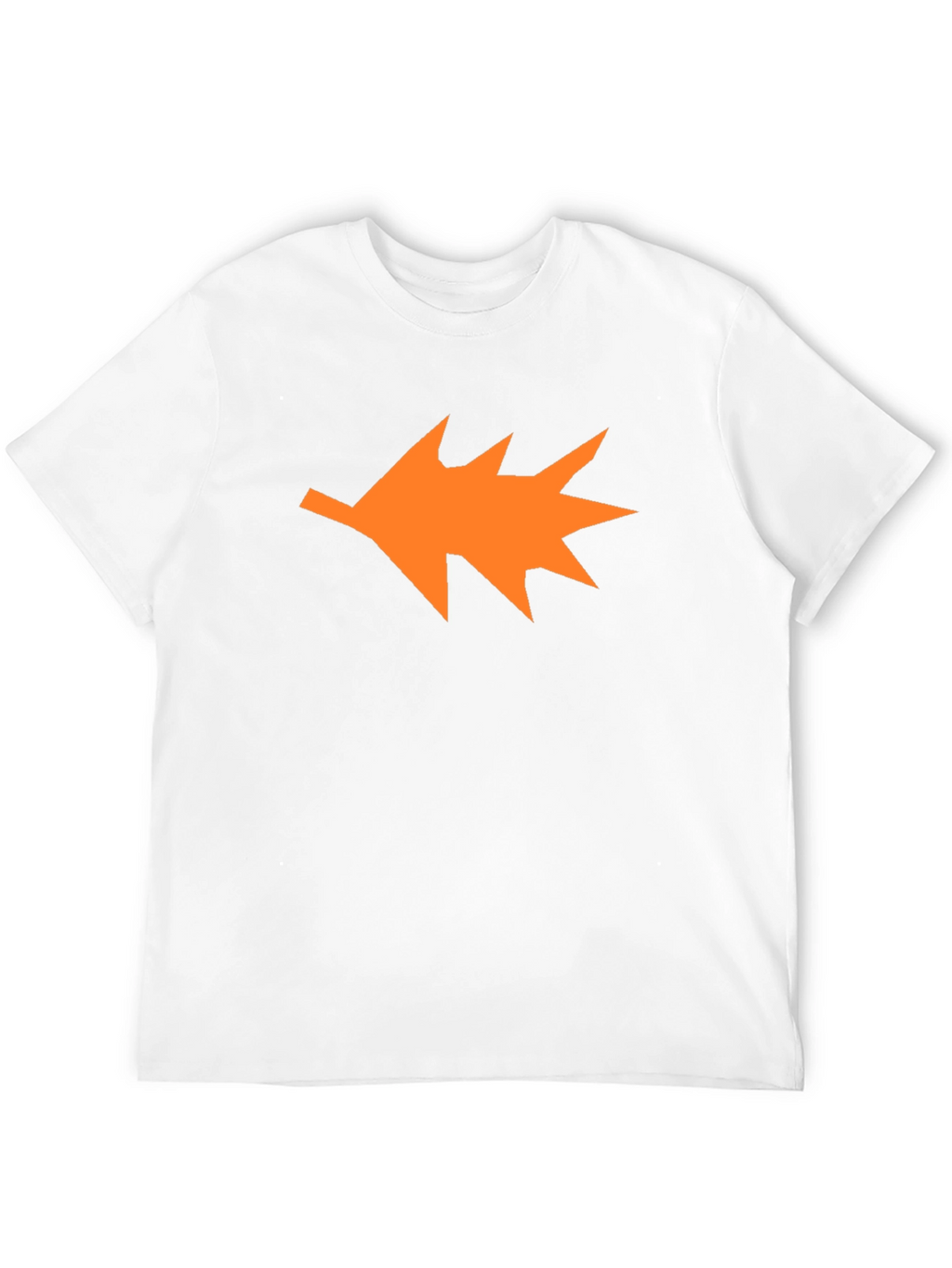 Orange Leaf Graphic Black T-Shirt