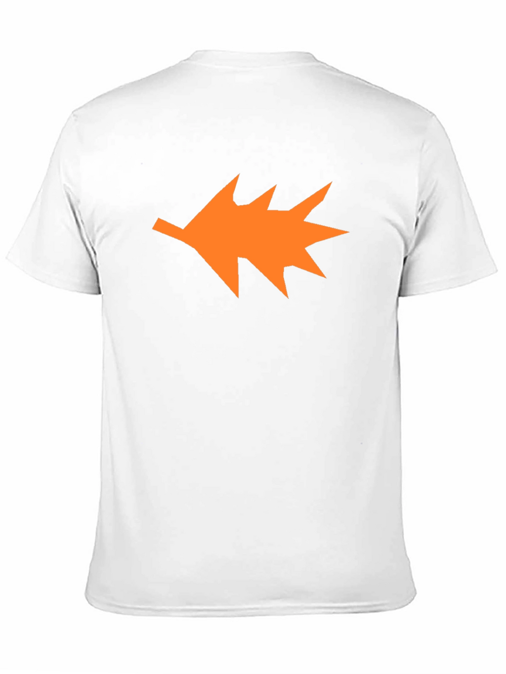 Orange Leaf Graphic Black T-Shirt
