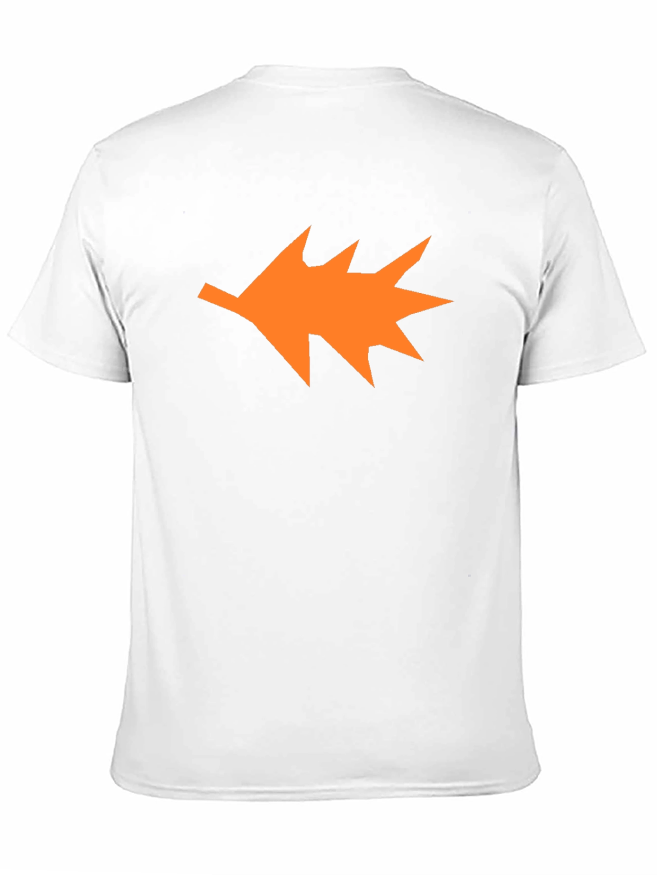 Orange Leaf Graphic Black T-Shirt