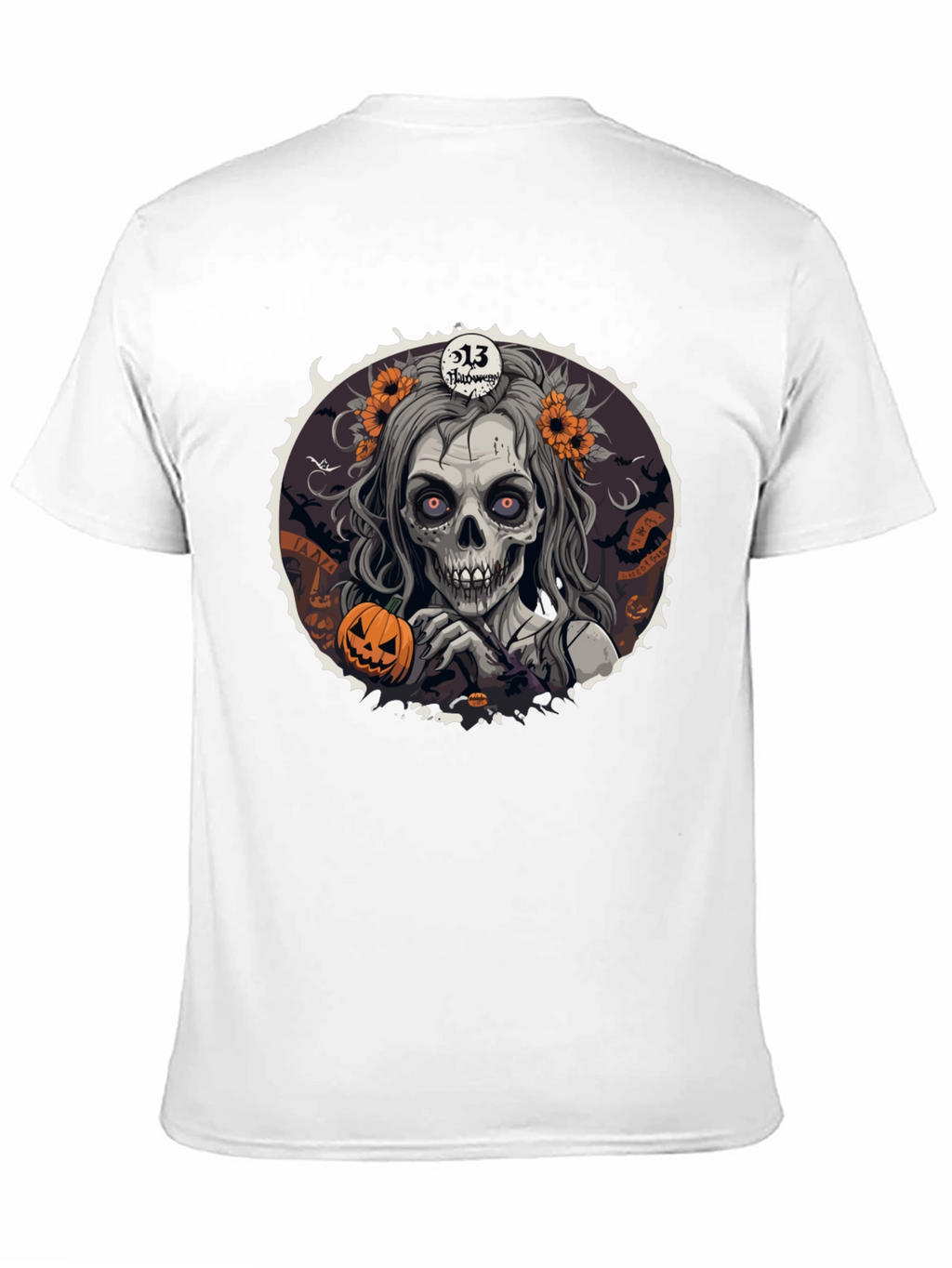 Halloween Zombie Woman Graphic T-Shirt