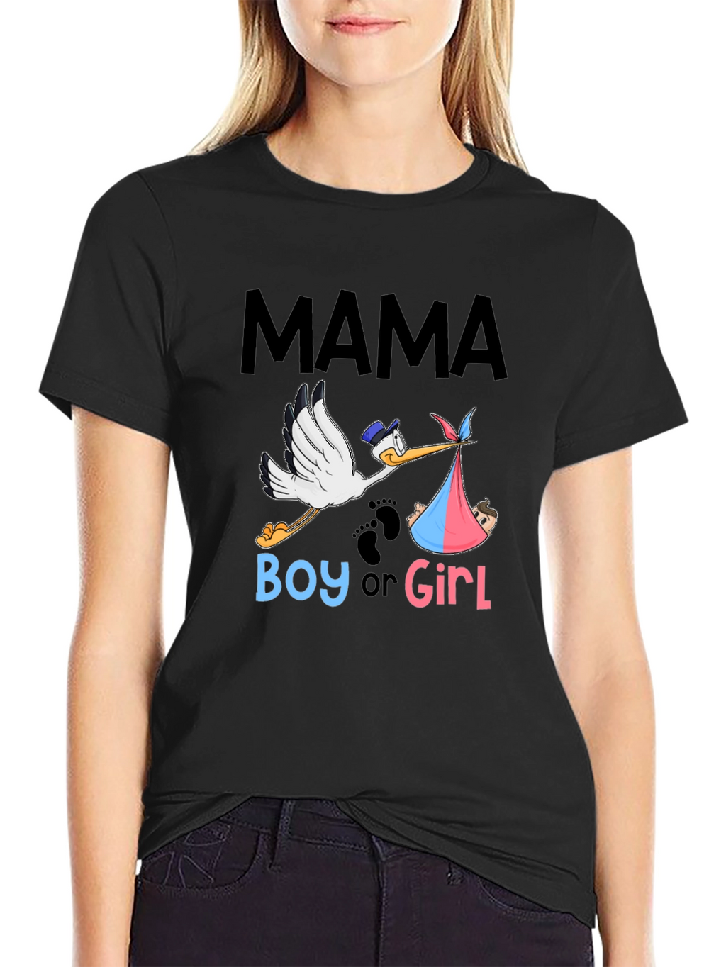Mama Boy or Girl Gender Reveal T-Shirt