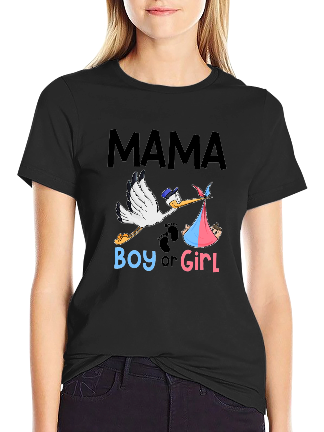 Mama Boy or Girl Gender Reveal T-Shirt