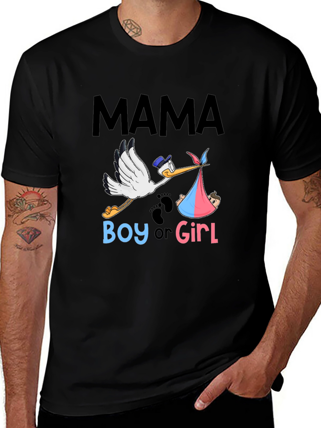 Mama Boy or Girl Gender Reveal T-Shirt