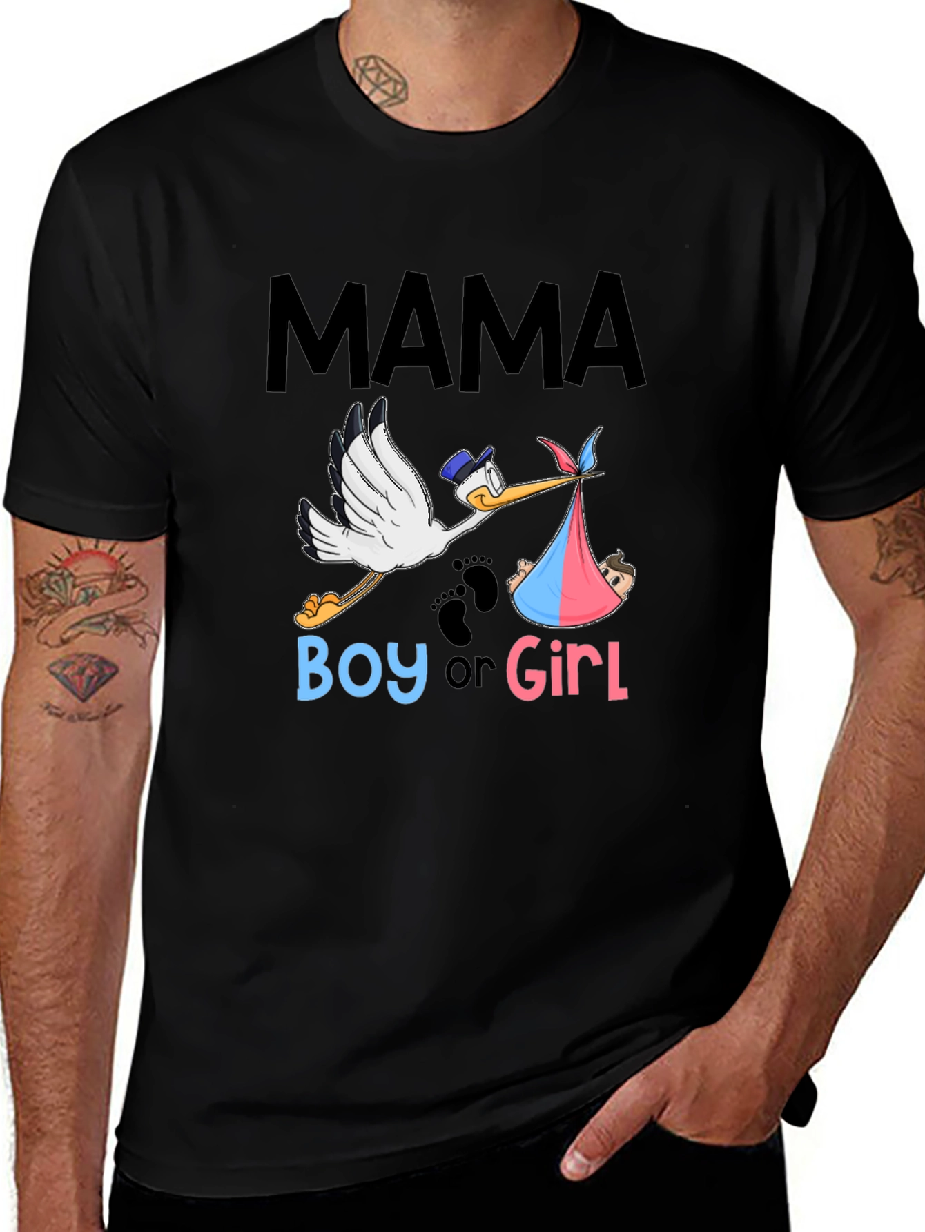 Mama Boy or Girl Gender Reveal T-Shirt