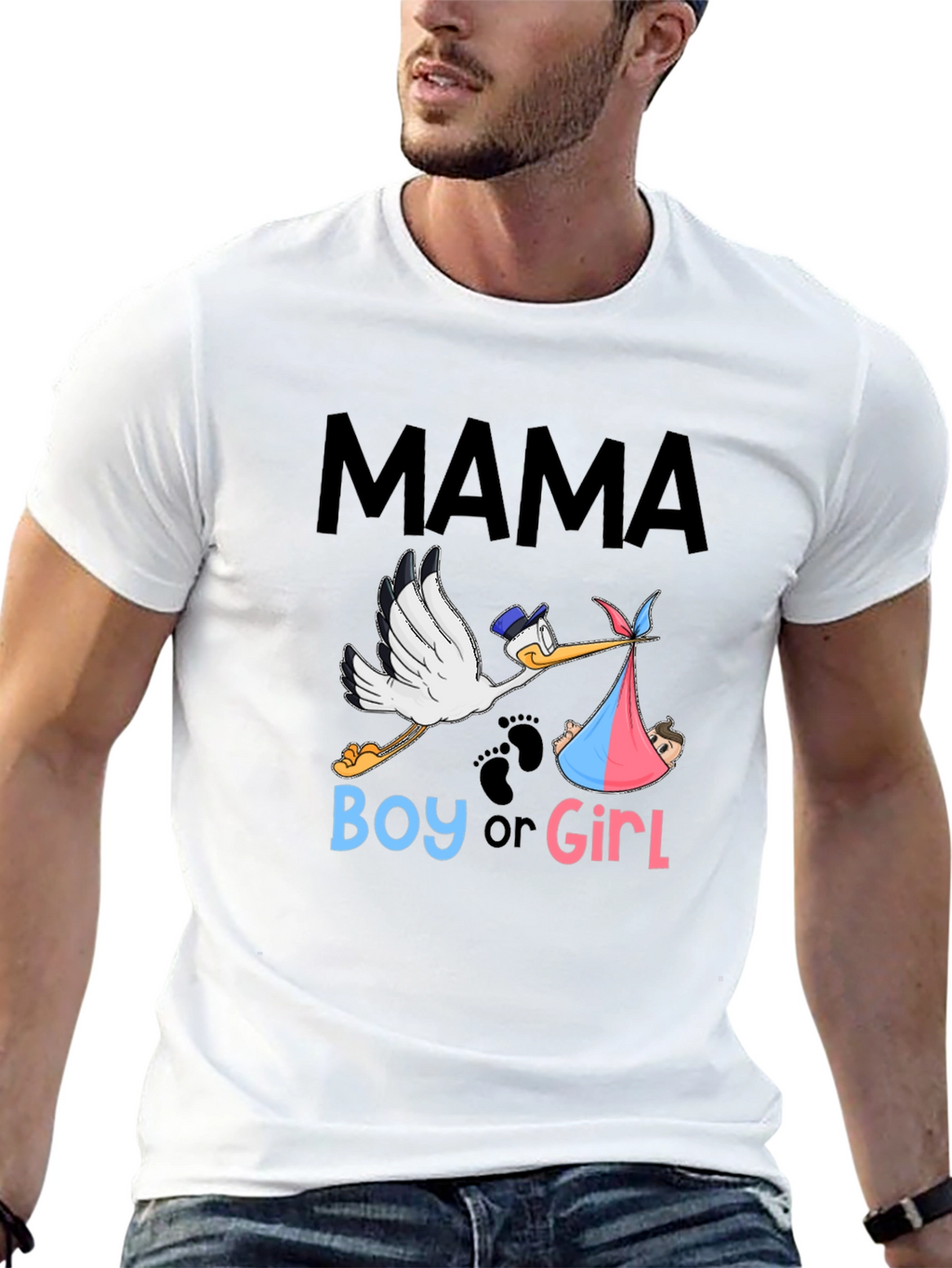 Mama Boy or Girl Gender Reveal T-Shirt