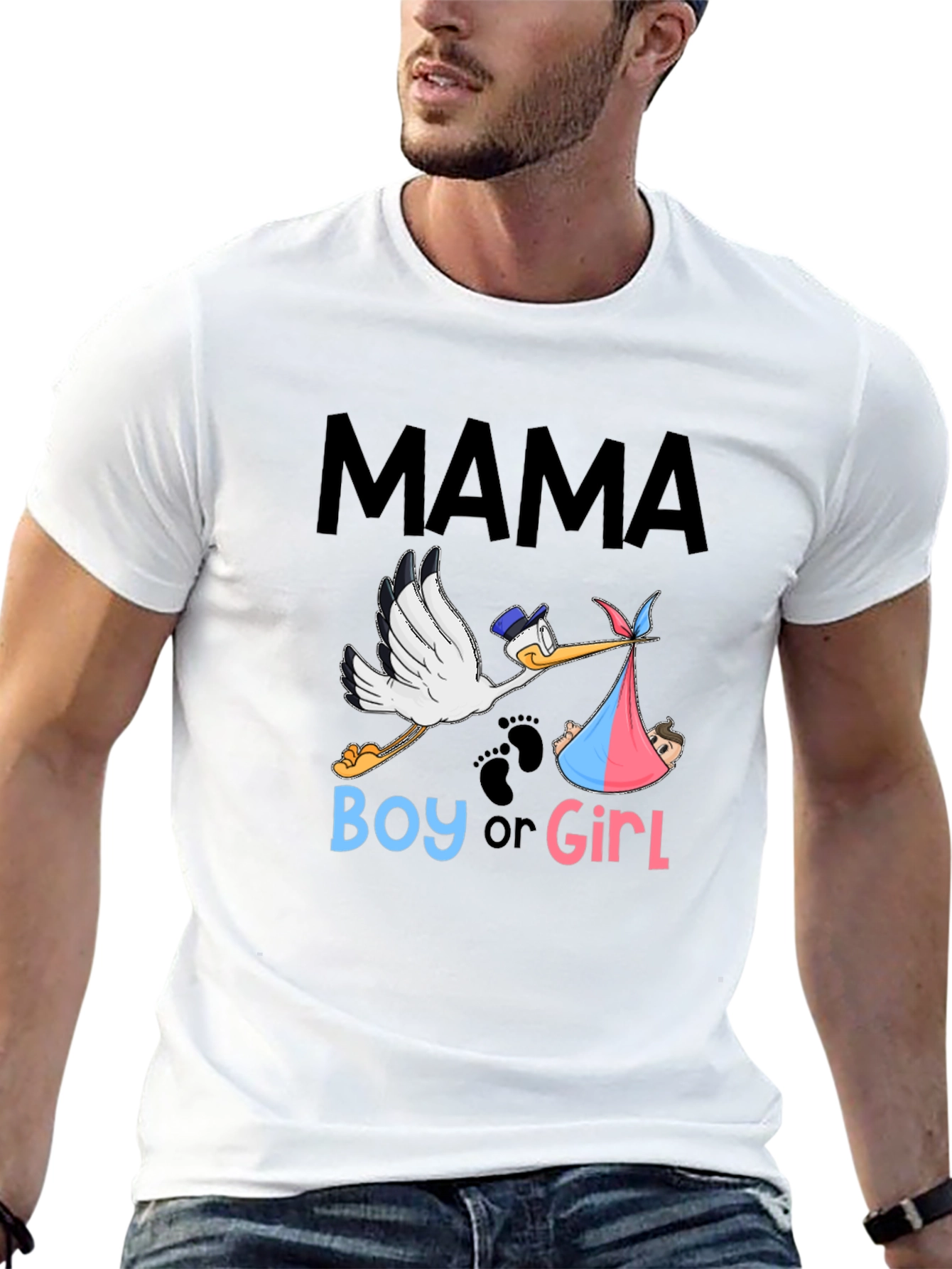 Mama Boy or Girl Gender Reveal T-Shirt
