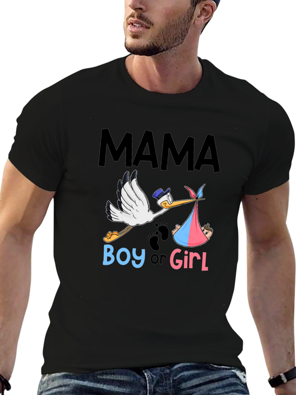 Mama Boy or Girl Gender Reveal T-Shirt