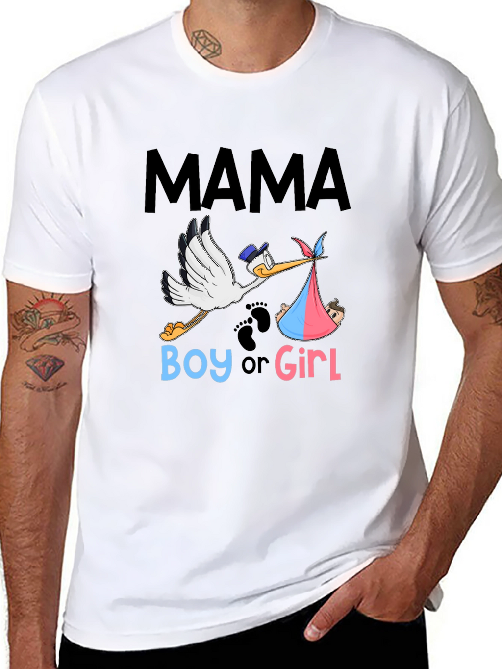 Mama Boy or Girl Gender Reveal T-Shirt