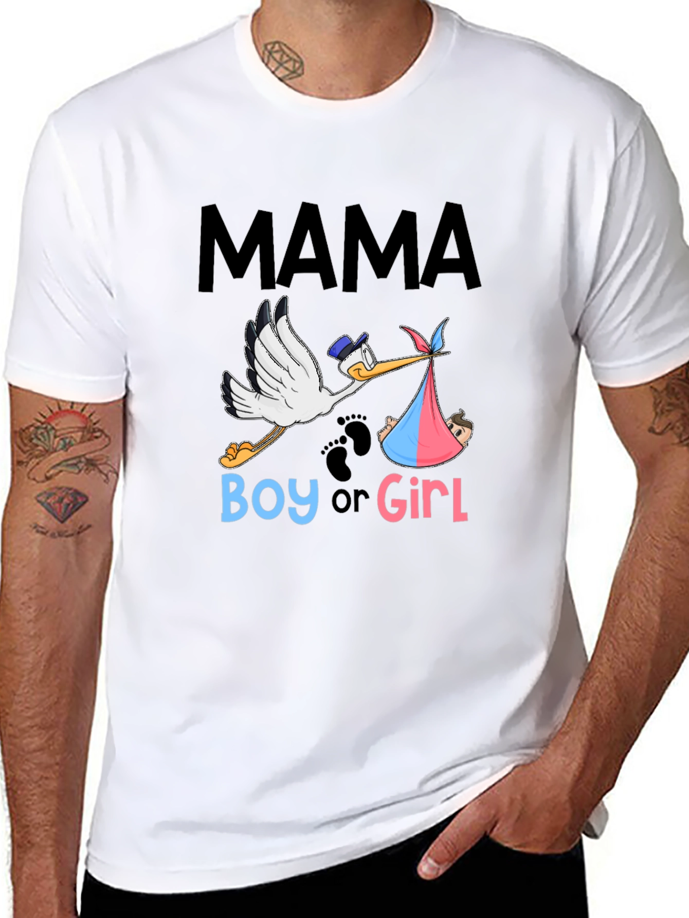Mama Boy or Girl Gender Reveal T-Shirt