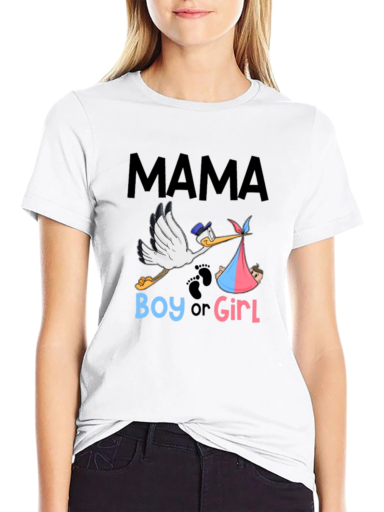 Mama Boy or Girl Gender Reveal T-Shirt