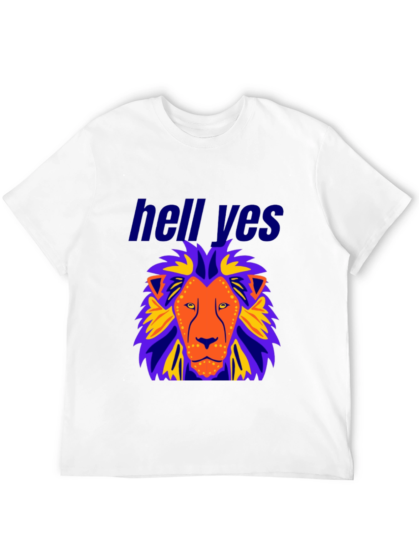 Lion Graphic Black T-Shirt - Hell Yes Design