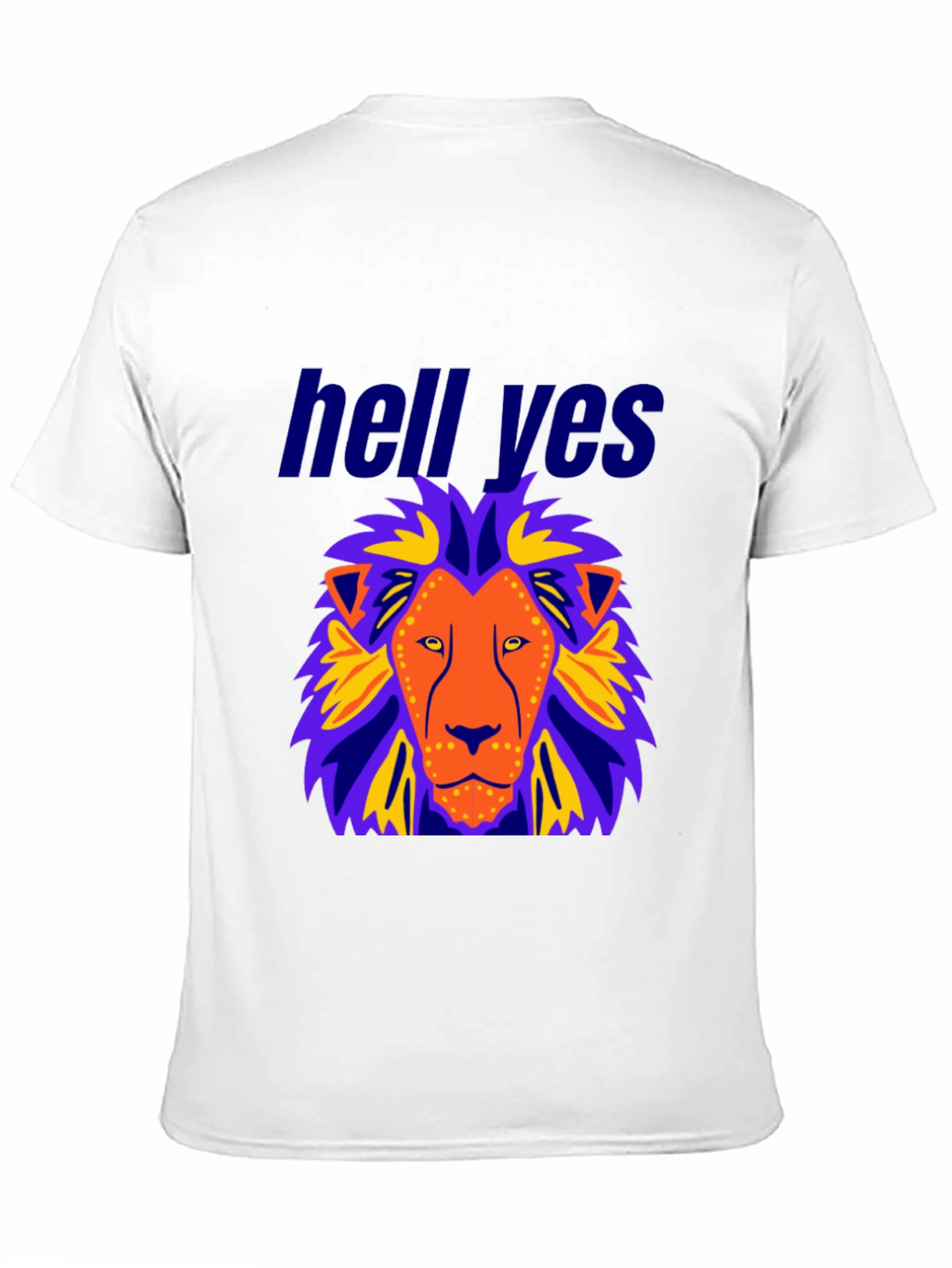 Lion Graphic Black T-Shirt - Hell Yes Design