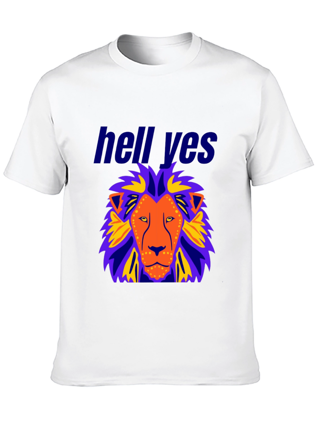 Lion Graphic Black T-Shirt - Hell Yes Design