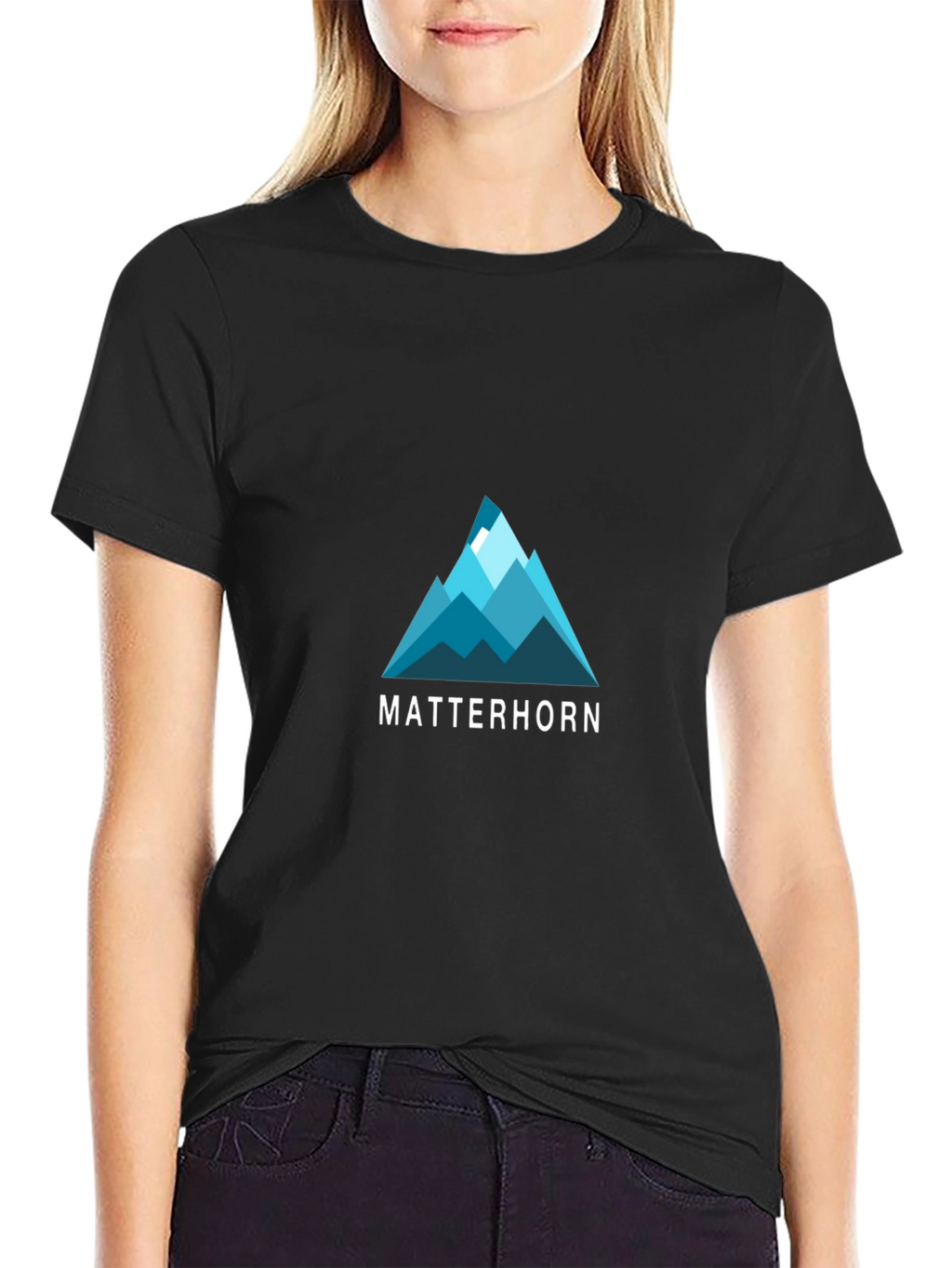 Matterhorn Mountain Graphic T-Shirt - Black