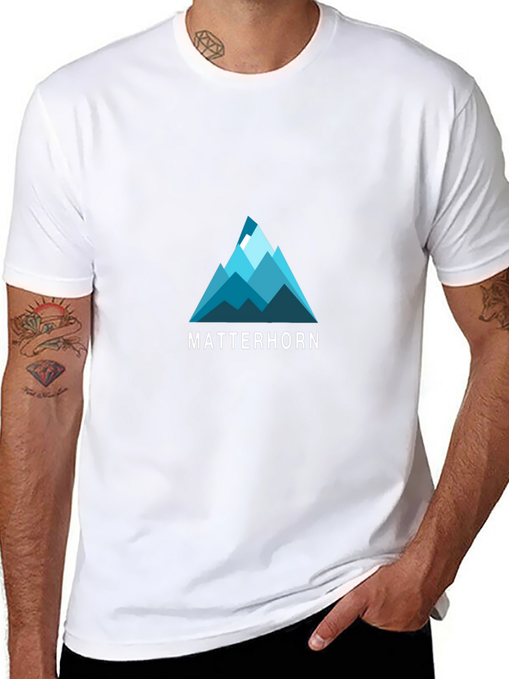 Matterhorn Mountain Graphic T-Shirt - Black