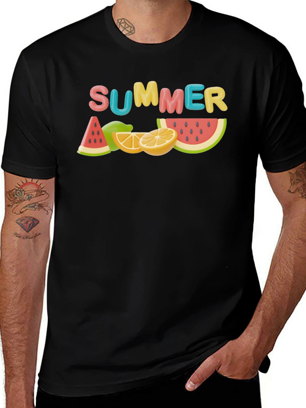 Summer Fruit Graphic T-Shirt