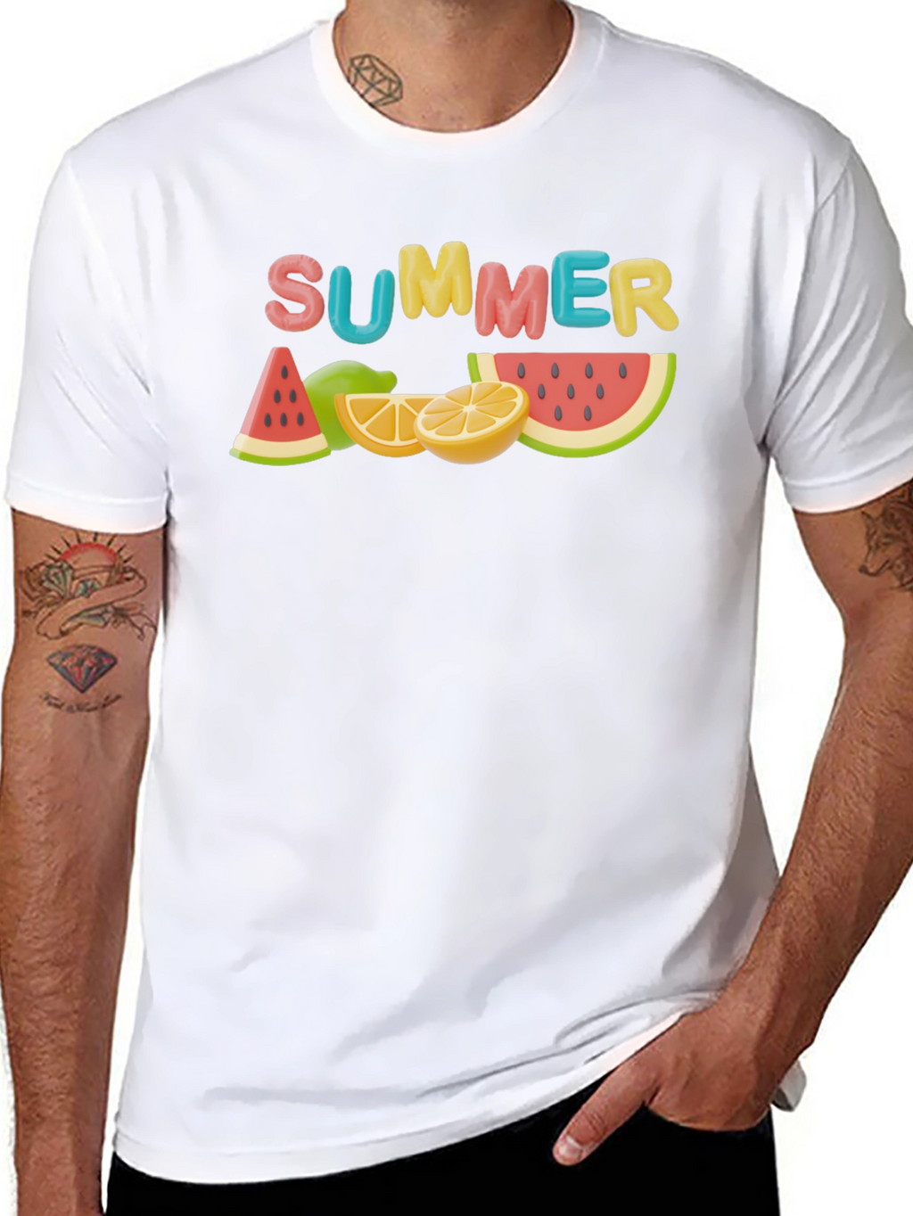 Summer Fruit Graphic T-Shirt