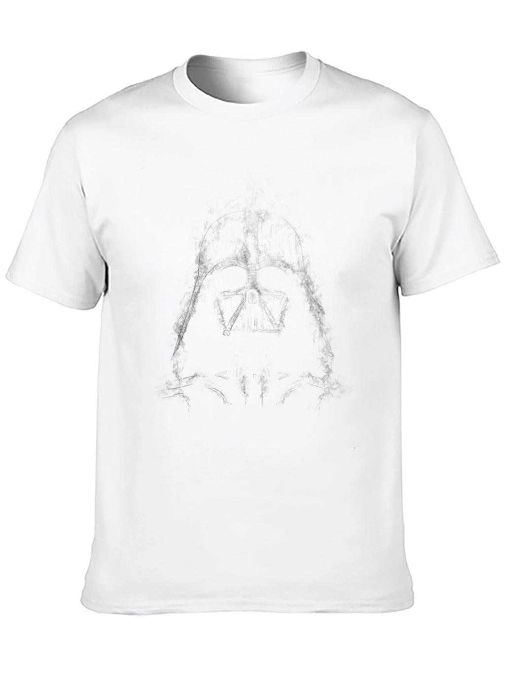 Mens Black Graphic Tee - Sketch Style